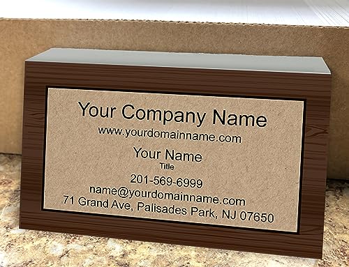 IMPACTONLINEPRINTING, Business Cards 100pcs - Thick Smooth16Pt Paper(350gsm), woodframe