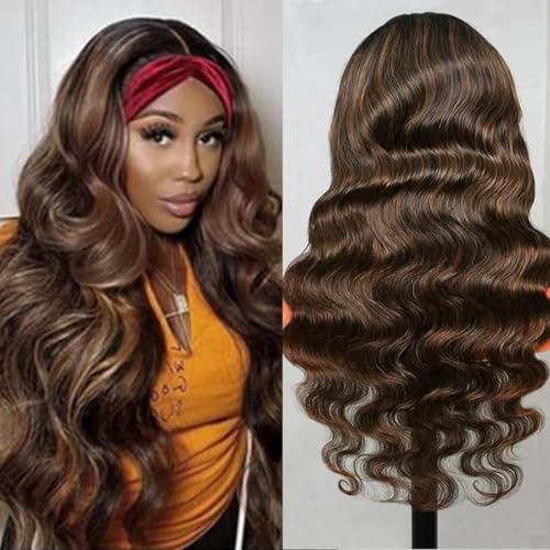 Comfair Headband Wigs Human Hair Half Wigs for Black Women