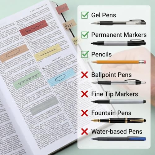 Image of Mr. Pen- Transparent Sticky Notes Set, 410 Pack | Transparent Sticky Notes Tabs with Black Fineliner Pen for Bible Study, Office, School, Planning, Journaling & Organization
