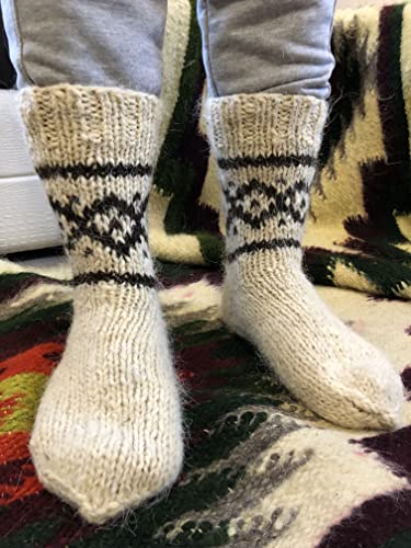 Hand Knitted Woolen Socks, Made In Ukraine Men's/Women's handmade made of natural wool, Large Sizes, Extra Thick, Bed wool socks, Winter socks, Warm socks, Cozy socks for hiking3