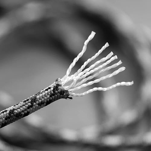 Miniatura 6 de Cuerda Paracord de 550 libras, 7 hebras de cuerda de paracaídas de 100 pies 0.157 in, cuerda de paracaídas de nailon para campamento, camuflaje del