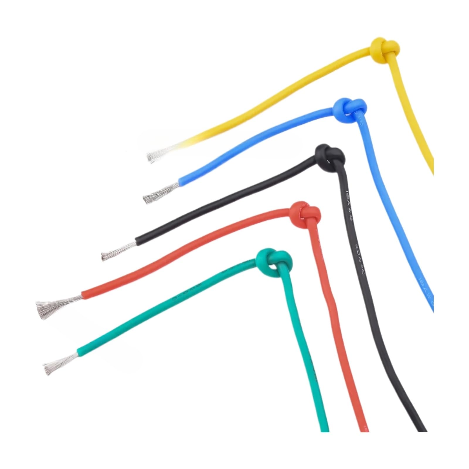 10 kolorów Twisted Wire 12-13-26-28-30 AWG Złącze kablowe (Zielony; 13 AWG-7 metrów)