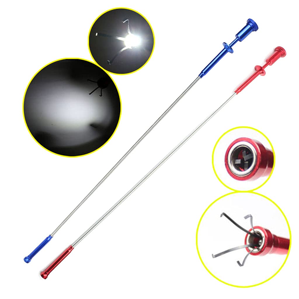 Artiglio Magnetico Per Recupero Oggetti - Asta Flessibile Con LED, 4 Griffe
