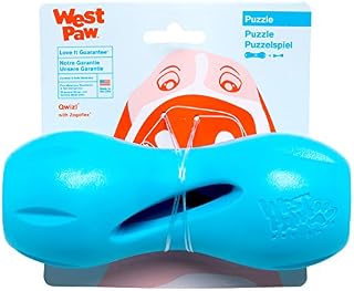 West Paw Zogoflex Qwizl Dog Puzzle Treat Toy – Interactive Chew Toy