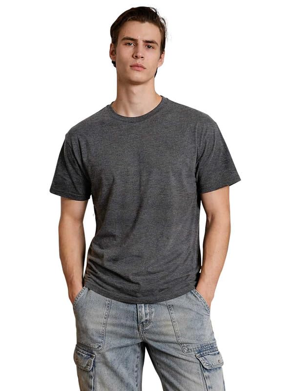 Image of Sleepynuts Men's Regular Fit Round Neck Half Sleeves Solid Casual Wear T-Shirt