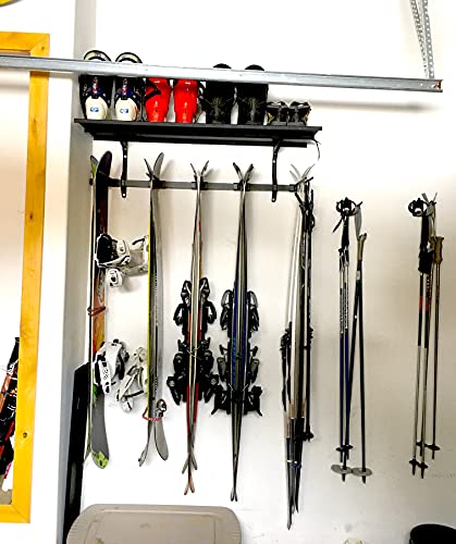 Storeyourboard Ski Wall Rack And Storage Shelf, Holds 10 Pairs, Ski Wall Mount, Home And Garage Storage Hanger #TOP4