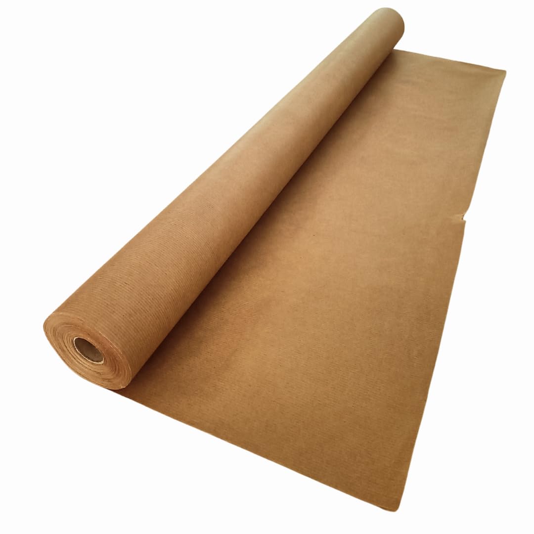 BOBINA ROLLO PAPEL RECICLADO CUBRE SUELOS PROTECTOR SUELOS,EMBALAJE Y RELLENO 90CM X 45METROS, USADO POR PROFESIONALES (Economico 65 GR)