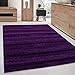 Produktbild Carpettex Teppich Wohnzimmer Kurzflor 80 x 150 cm Läufer Flur Teppich Lila Modern Einfarbig Design -Teppich Schlafzimmer Flauschig Weich Waschbar Küchenteppich Teppich Esszimmer Wohnzimmerteppich