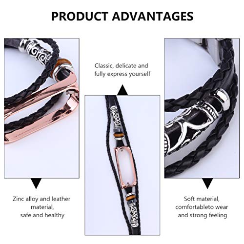 VILLCASE Pulseira de RelÃ³gio Inteligente de Couro Boho Pulseira de Pulseira Inteligente Pulseira de