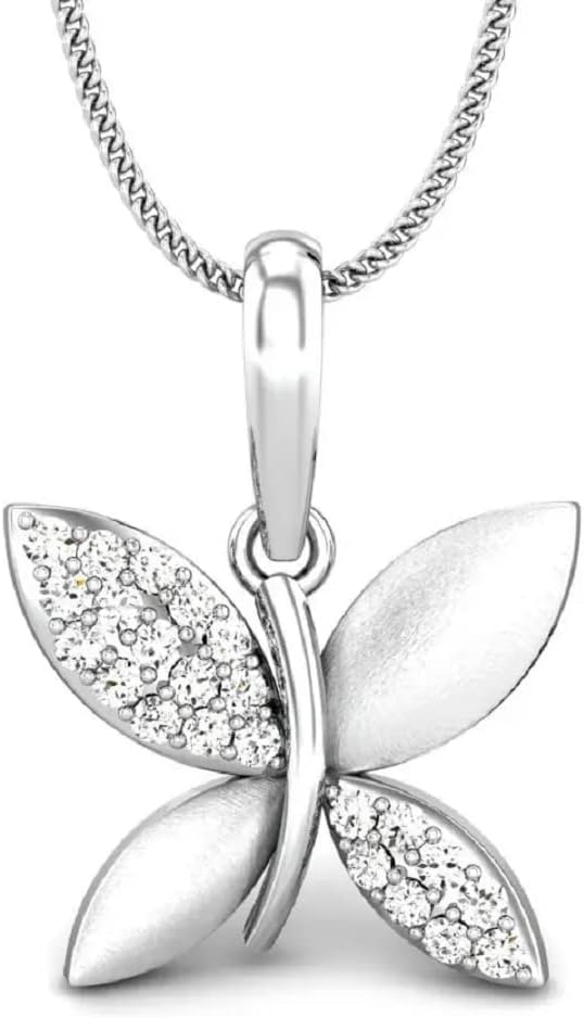 1 CT Round Colorless Moissanite Engagement Pendant, Wedding Bridal Pendant, Eternity Sterling Silver Solid Diamond Solitaire -Prong Anniversary Promise Gift for Her