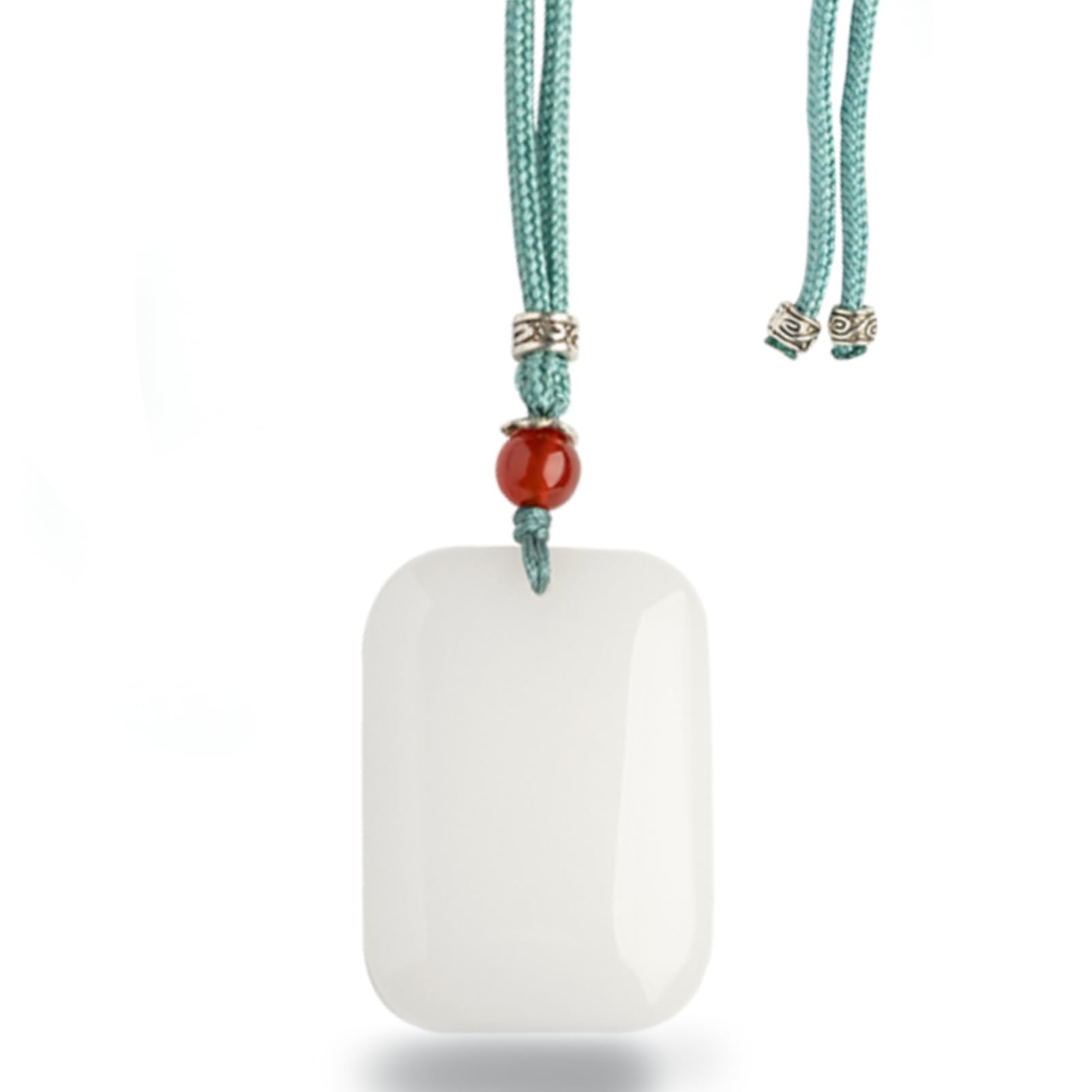 GenericB&D Jade Necklace Natural Jade Necklace for Women Green Necklace as Handmade for Good Luck & Long Life Spiritual Gifts Healing Stones Necklace Gemstone Jewelry for Women Men Adjustable Length, Jade,