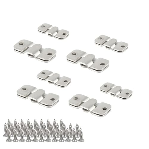 ZYCARE Boucle De Suspension à Emboîtement en Acier Inoxydable - Support Montage Dissimulé Affleurant, Supports Boucle Suspension à Emboîtement,Support à Clip Z Interlock Hanging (8Pairs S) Cover