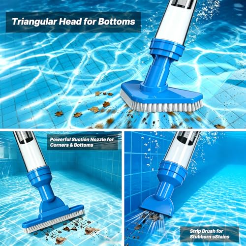 Image of 4 in 1 Cordless Rechargeable Small Pool Vacuum spa hot tub | 90 Mins Running Time, 12 Gallons /Min Powerful Suction 2026 new
