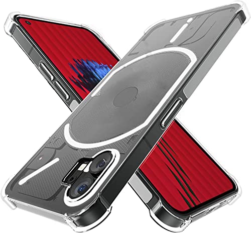 Image of TheGiftKart Crystal Clear Back Cover Case for Nothing Phone 1 | Shock Proof 360 Protection | Hard Clear Back Cover Case for Nothing Phone 1 (PC & TPU, Transparent Bumper)