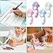 FNANJWQ 12 Pcs Pencil Grippers for Handwriting, Ergonomic Pencil Grippers Holder for Students Adults Writing Posture Correction with Cushion for School Classroom Calligraphy Spelling Training