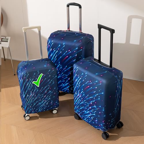 Image of HOKIPO 220gsm Durable and Washable Suitcase Covers for Trolley Suitcase, Small (18-19inch) - Cosmic Streaks (AR-6343-D18)