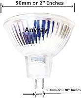 Vista 2 de Anyray Paquete de 3 bombillas BAB 20w 12V MR16 FL36 con lente de cubierta