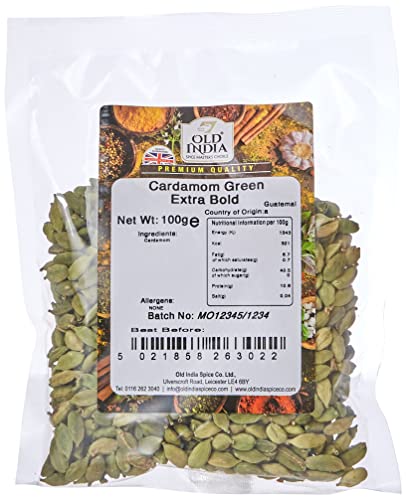 Old India Cardamom Green Extra Bold 100g