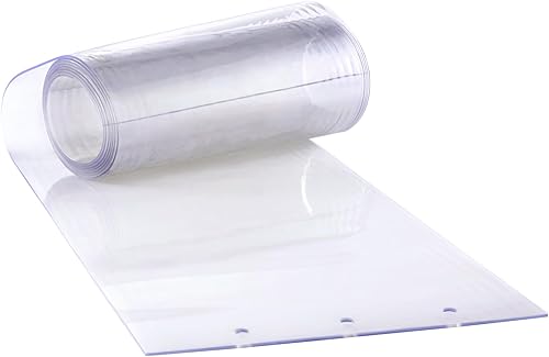 Miniatura 12 de VEVOR Cortina de tiras de PVC transparente, 84 pulgadas de alto x 60 pulgadas de ancho, 10 piezas con 50% de superposición para congeladores