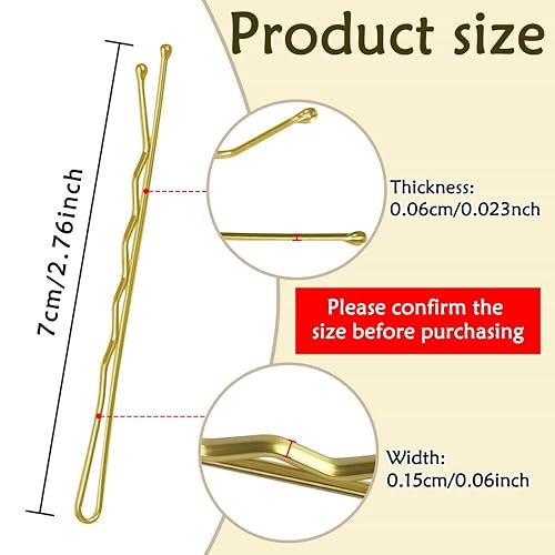 Miniatura 51 de YINGFENG - 220 pines de 1.38 pulgadas de color gris plateado con caja de metal, pequeños alfileres de pelo para moños, horquillas de pelo gris