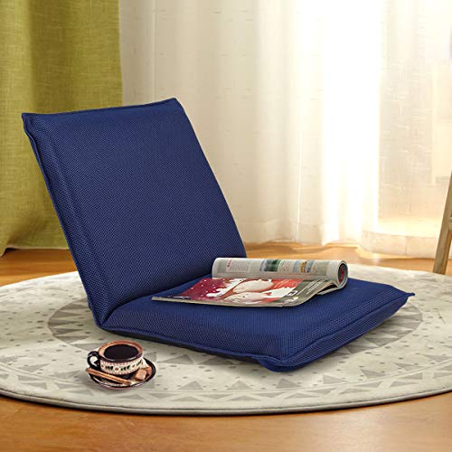 Image of Giantex Adjustable Mesh Floor Sofa Chair, 6-Position Multi-Angle Padded Floor Chair, Cushioned Back Support Versatile, Video Game Chairs for Meditation Seminars Reading TV Watching or Gaming