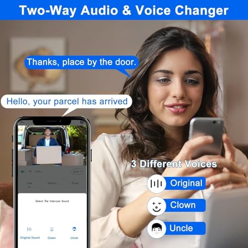 Wireless Video Doorbell with Chime, 2K HD No Subscription Security Doorbell Camera, PIR Motion Detection, Night Vision, 2-Way Audio, Battery Powered, SD Card/Cloud Storage, Works with Alexa and Google - Image 5