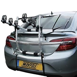 Maypole rear mounted alloy cycle carrier for 3 bikes total 45 kg