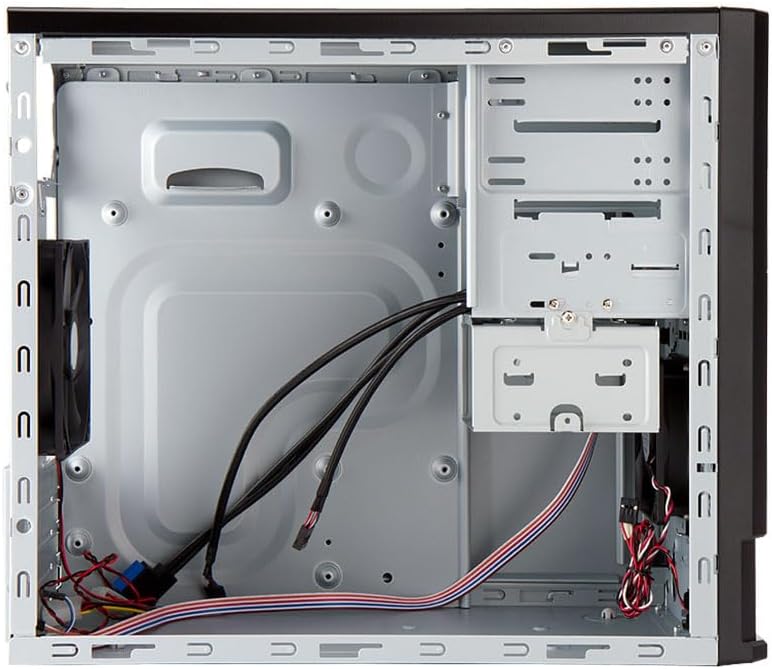 InWin EM048 Mini Tower Chassis-Configured up to 7 Drive Bays-Supports Micro-ATX-TAC 2.0 Thermal Solution-Auxiliary Cooling Fan-Front Ports Include USB 3.0 x2, USB 2.0 x2, HD Audio (EM048.CQ450TB3) - 4