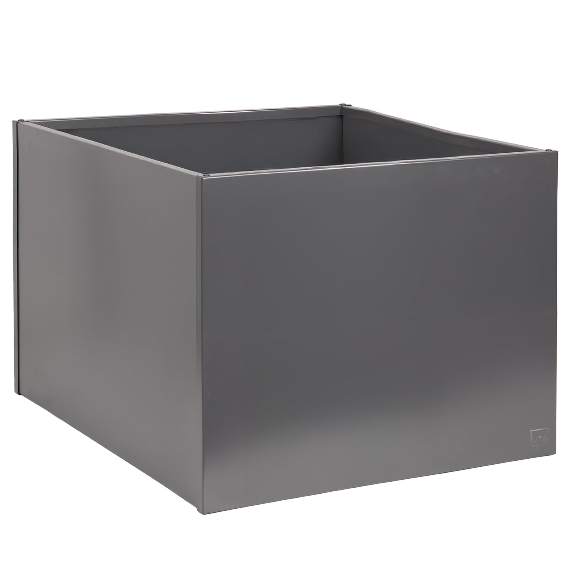 UNUS Vaso per piante rialzato, quadrato, 80 x 80 x 80 cm, antracite, resistente alle intemperie, moderno, rettangolare, per giardino, terrazza, balcone, 80 x 80 x 80 cm