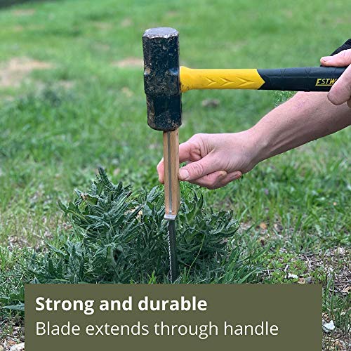 Hori Hori Garden Knife with Sharpening Stone, Nylon Sheath and Extra Sharp Blade - in Gift Box. This Knife Makes a Great Gift for Gardeners and Campers