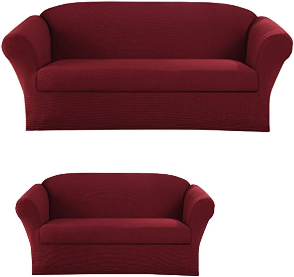 Sapphire Home 2Piece SlipCover Set for Sofa Loveseat Couch