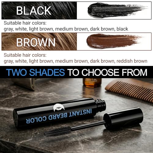 Tinte temporal para barba 1 día Erinde, pack 2 negro miniatura 3