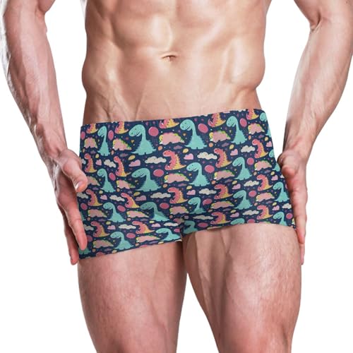Dinosaur Dino Mens Swim Trunk Swimwear Bathing Suit Swim Brief Square Leg Board Short S B04052632