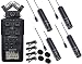 Zoom H6 Six-Track Portable Handy Recorder Bundle with 4-PACK of Movo XLR Lavalier Omnidirctional Clip-on Microphones