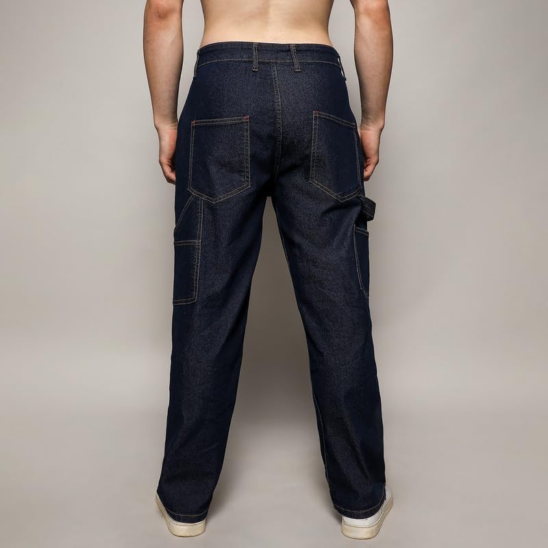 Image of CAHOOT Men's Denim Jeans for Casual Wear | Medium-Wash | Regular Fit | 5 Pockets | Button Closure | Denim Jeans Crafted with Comfort Fit for Casual Wear