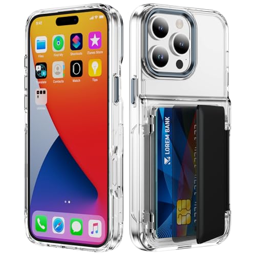 Coque iPhone 15 Pro noire avec porte-carte LEMAXELERS antichoc