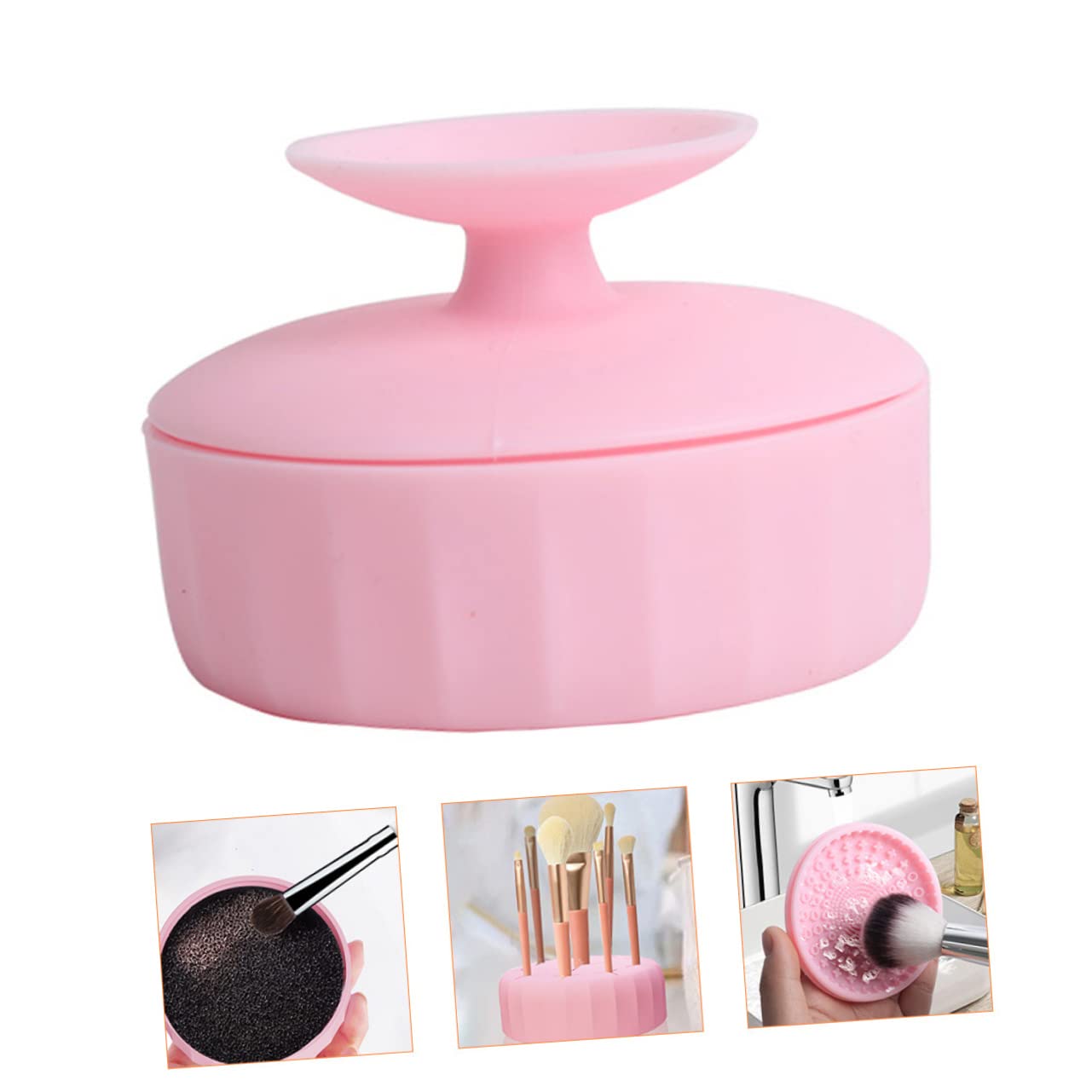 MAGICLULU 4 Stück Reinigungsbox für Make-up-Pinsel pinsel reinigungsmatte brush cleansing pad Silikon-Kosmetikpinselreiniger Silikonbürsten-Reinigungspad Make-up Pinsel Bürste Reinigungspad