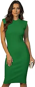 Vestido Midi Feminino Canelado Elegante Casual Muscle Tee