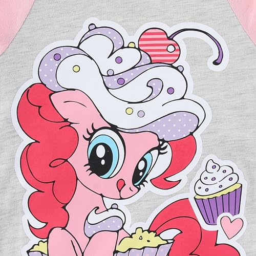 Image of My Little Pony Pinkie Pie Girls Short Sleeve T-Shirt and French Terry Shorts Set for Big Kids