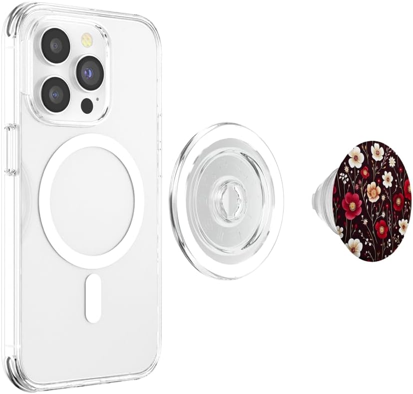 Mixed Flower Bouquet Floral Pattern Wildflowers PopSockets MagSafe PopGrip for iPhone