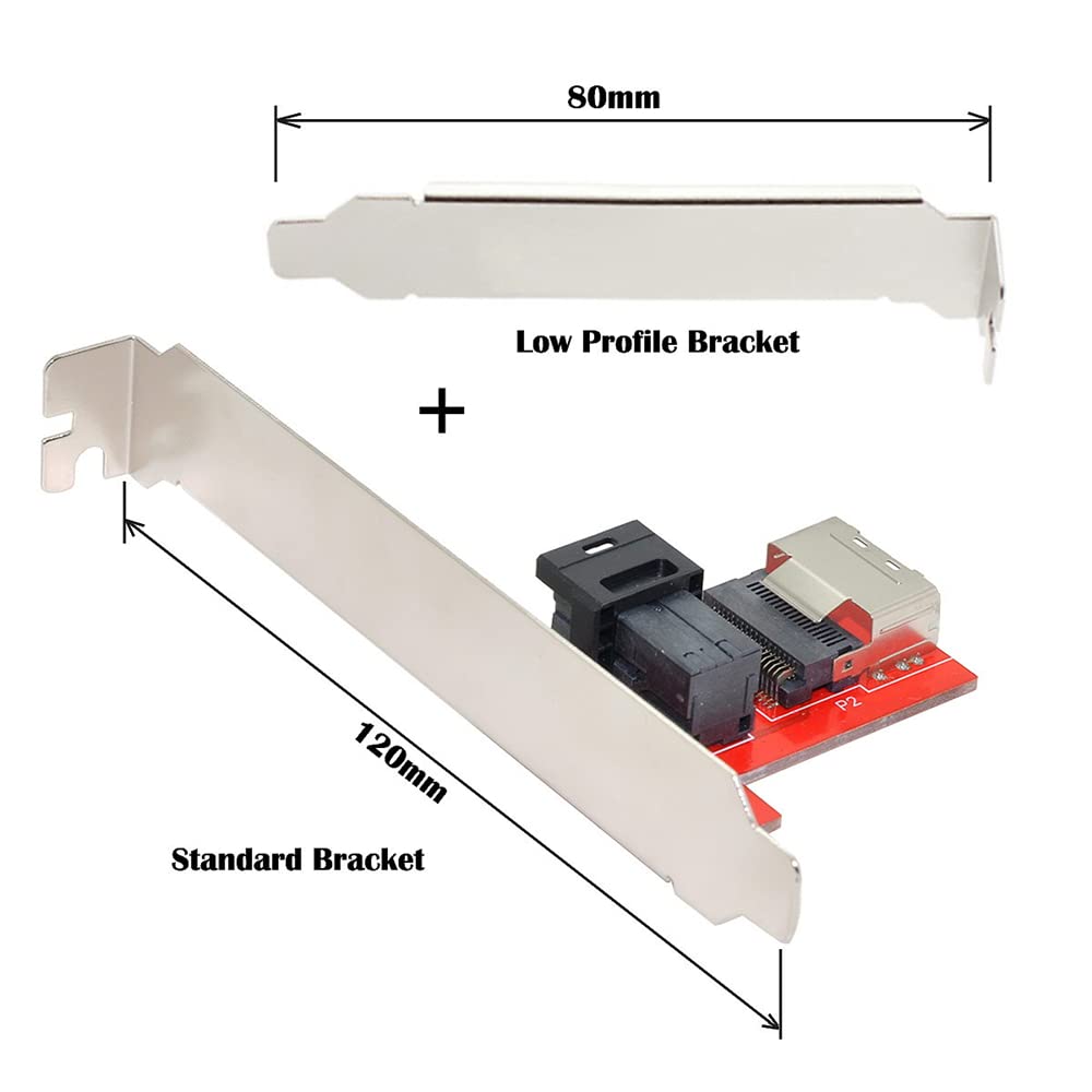 PCI-Express 4.0 Mini SAS SFF-8087 to SAS HD SFF-8643 PCBA Female Adapter with Bracket