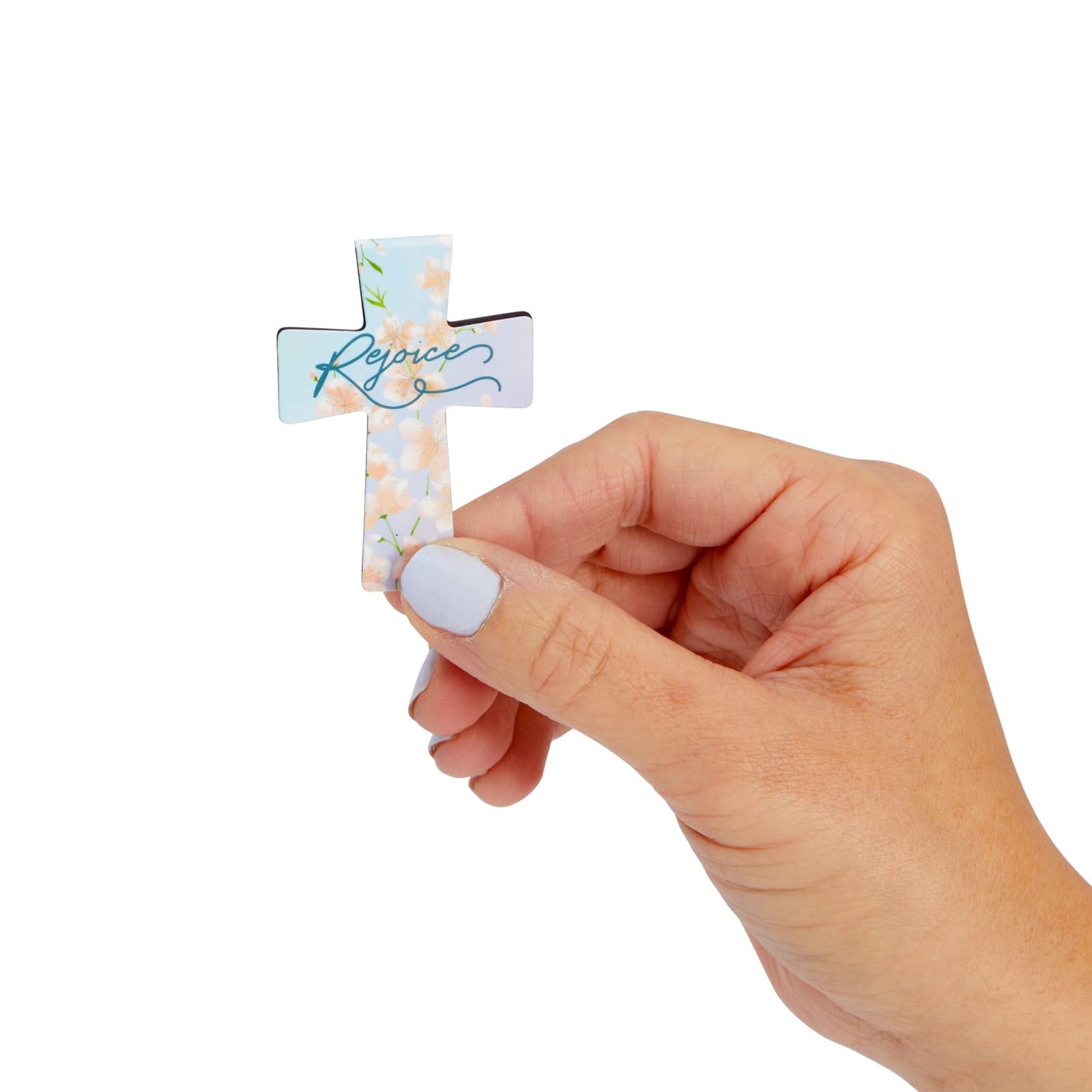 24 Stück christliche magnetische Lesezeichen, florales Kreuz-Lesezeichen, religiöse Magnet-Buch-Seitenmarkierungen für tägliche Motivation, Inspiration, Ermutigung (12 Designs)