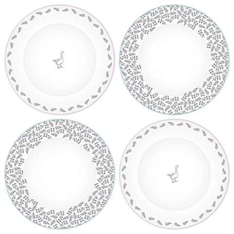 Mary Berry Set of 4 Fine China Cake Plates Cover
