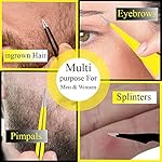 Super Sharp Pointed Tweezers Precision Fine Point Tip Ingrown Hair Removal Kit - Extra Thin Stainless Facial Hair Remover for Face - Image 5
