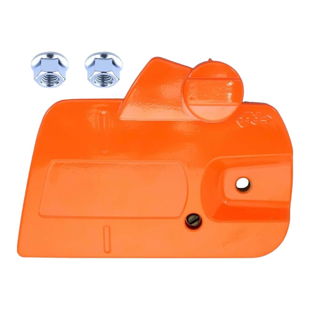 Couvercle d'embrayage pour tronçonneuse compatible avec Husqvarna 135/140/435/440 et modèles CS2240, boîtier de frein à chaîne en magnésium avec écrous à barre, variante orange