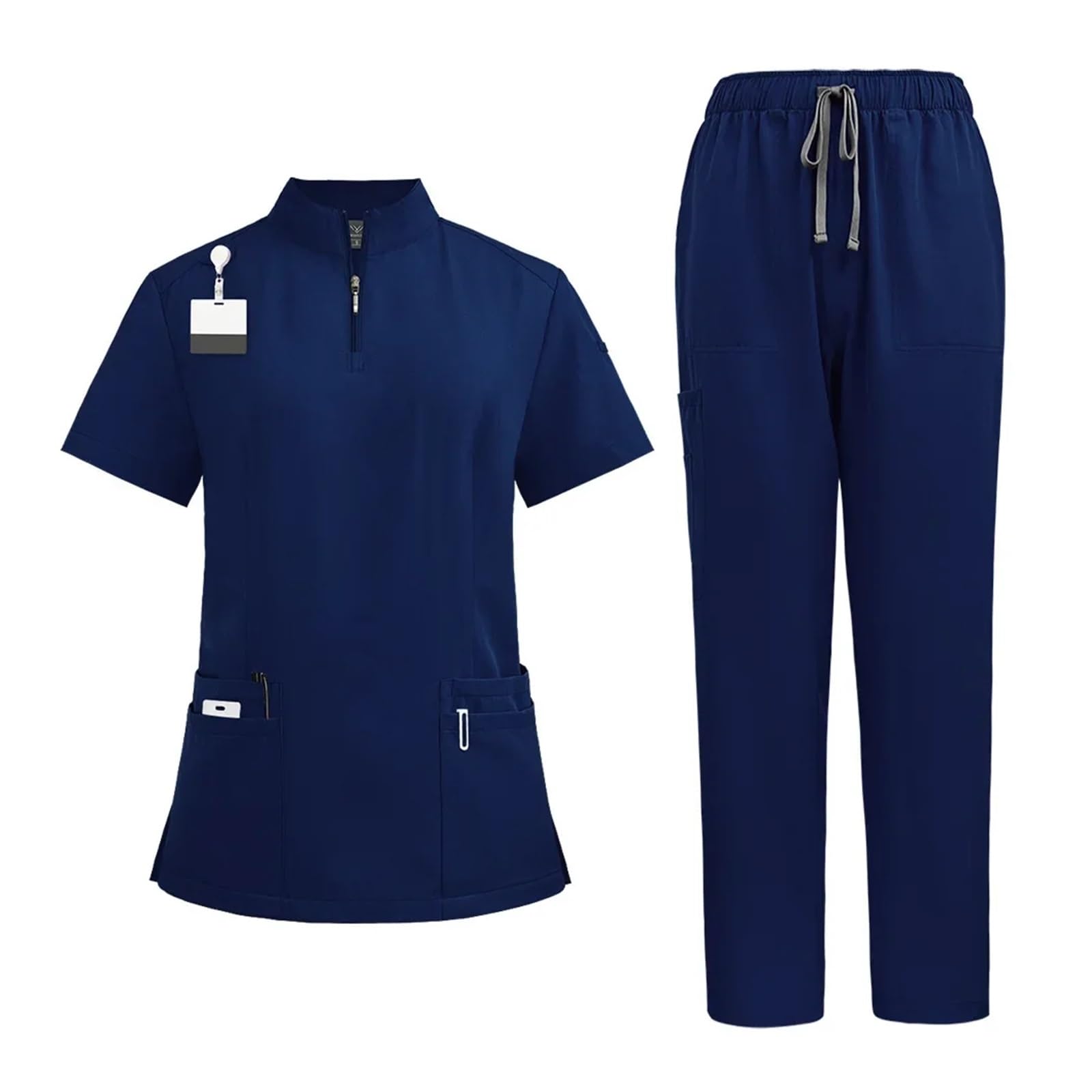 Uniformes Sanitarios Mujer Uniformes quirúrgicos for médico y enfermera, conjunto exfoliante for mujer, Ropa de Trabajo de salón de belleza, bata clínica, pantalones superiores, traje túnica de enferm