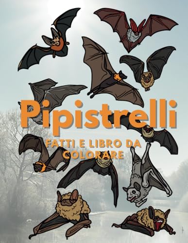  Pipistrelli: fatti e libro da colorare: Libro di attività da colorare per bambini dai 2 ai 16 anni