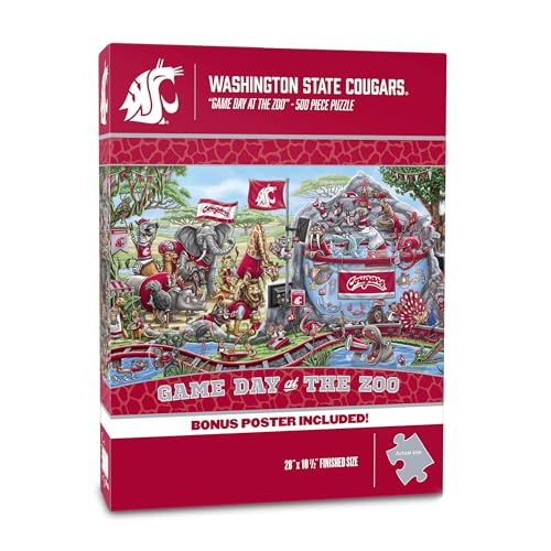 Image of YouTheFan NCAA Washington State Cougars inchGame Day At The Zoo inch 500 Puzzle