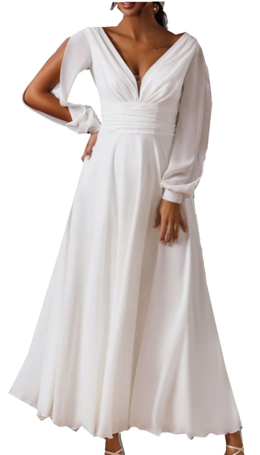 Noufany Embroidey Lace A-Line Wedding Dresses Jewel Neck Lace 3/4 Length Sleeve Vintage 1950s with Pockets NY013