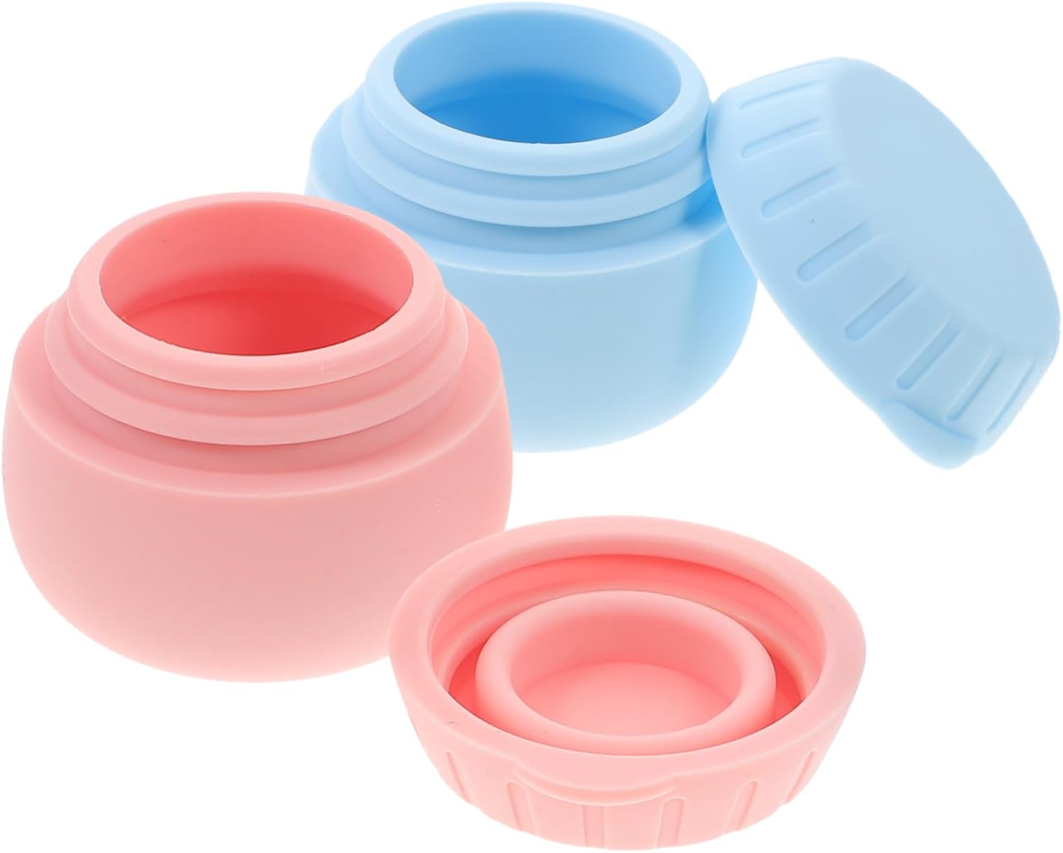Silicone Travel Jars for Cosmetics and Jewelry Organization 2pcs